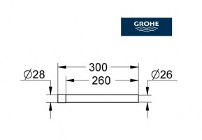 MEDIDAS ALARGADERA TUBO DESCARGA GROHE